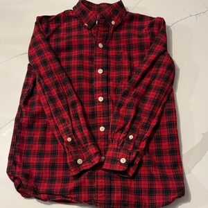 Gap Kids Classic Red and Black Plaid Boys Shirt